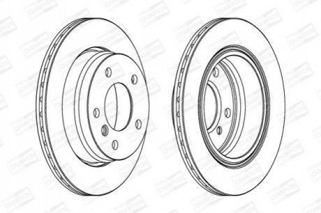 Диск тормозной (задний) BMW 3 (E36/E46) 95-05 (276x19) CHAMPION 562003CH