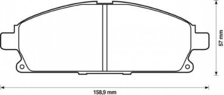 Колодки тормозные (передние) Nissan X-Trail 01-13/Pathfinder 97-04 Jurid 572466J