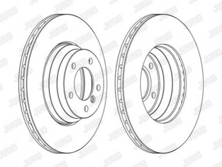 Диск тормозной (передний) BMW 1 (E81-82/E87)/3 (E90-E93) 05-13/X1 (E84) 09-15 (330x24) Jurid 562395JC-1 (фото 1)