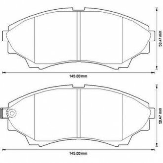 Колодки тормозные (передние) Ford Ranger 99-12 Jurid 572572J (фото 1)