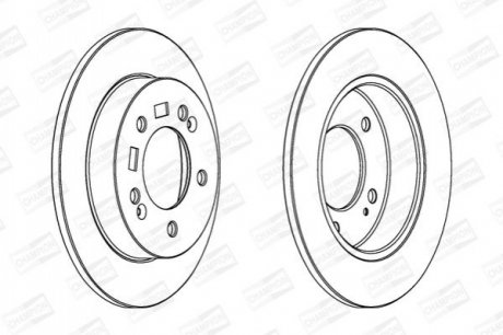 HYUNDAI диск гальмівний задн.ix20,Kia Venga 10- CHAMPION 563033CH