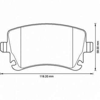 Колодки тормозные (задние) VW T5/T6 2.0 TDI 03- Jurid 573220J (фото 1)