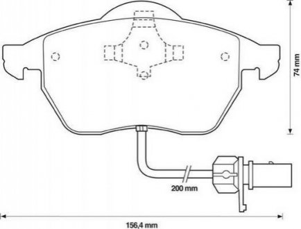 Колодки тормозные (передние) Audi A6 97-05 Jurid 571982J