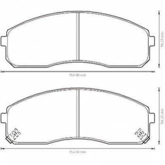 Колодки тормозные (передние) Kia Carnival -06/K2500/Pregio 2.5-2.9 97- Jurid 572532J (фото 1)