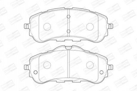 Колодки тормозные (передние) Citroen Berlingo 18-/Peugeot 308 13-/Partner 18- CHAMPION 573620CH