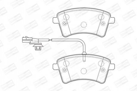 Колодки тормозные (передние) Renault Kangoo 08- CHAMPION 573436CH (фото 1)