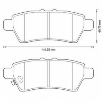 Колодки тормозные (задние) Nissan Pathfinder III 05- Jurid 572610J (фото 1)