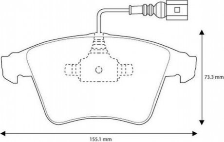 Колодки тормозные (передние) VW T5 03- Jurid 573160J