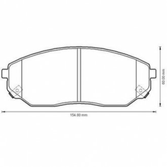 Колодки тормозные (передние) Kia Sorento I 02- Jurid 572511J (фото 1)