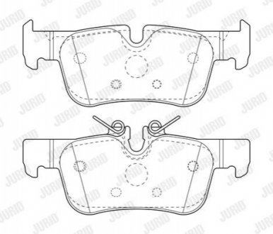 Колодки тормозные (задние) BMW 1 (F52/F40)/X2 (F39) 17-/2 (F44-F46)/i3 (I01) 13-/X1 (F48)/Mini 14- Jurid 573767J