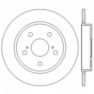 Диск тормозной (задний) Toyota Auris 07-12/Corolla 06- (259x9) Jurid 562599JC