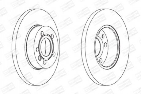 Диск тормозной (передний) VW T4 90-03 (282x18) CHAMPION 562079CH