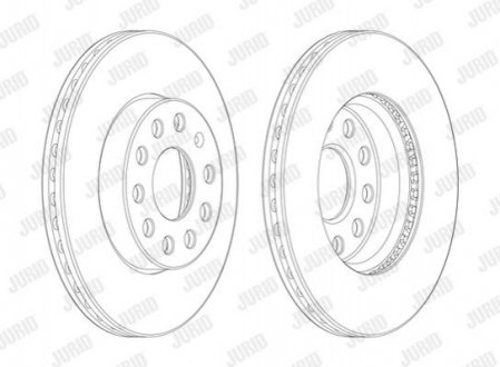 VW Гальмівний диск передн. Golf 12- Jurid 562990JC-1