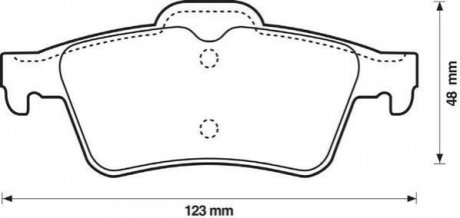 Колодки тормозные (задние) Renault Laguna II 01-07/Megane II 04-09/Espace IV/Nissan Primera 02- Jurid 573018J