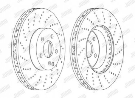 Диск тормозной (передний) MB C-class (W204) 07-14/ E-class (W212) 09- (322x32) Jurid 562634JC-1