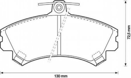 Колодки тормозные (передние) Mitsubishi Colt 04-12/Smart 04- Jurid 571940J