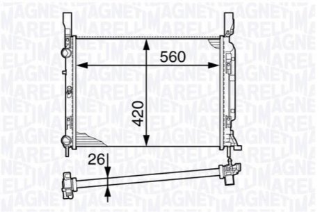 Радіатор системи охолодження MAGNETI MARELLI 350213142600