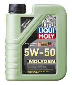 LM 1л MOLYGEN олива двигун. синтетична 5W-50 ACEA A3/B3, API SJ, MB 229.1, VW 502 00, VW 505 00 LIQUI MOLY 2542