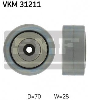 Ролик генератора VW Crafter 2.0TDI 16- (паразитный) (70х28) SKF VKM 31211 (фото 1)