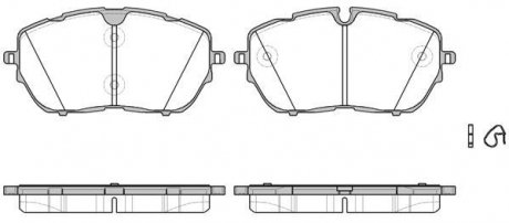 Колодки тормозные (передние) Peugeot 308 II 13-/508 II 18- REMSA 1654.00