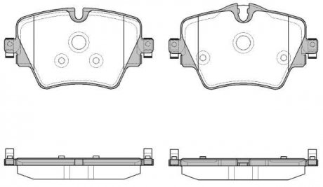 Колодки тормозные (передние) BMW 2 (F45/F46)/5 (G30/F90)/X1(F48)/X2 (E39)/X3 (G01/F97) 13- REMSA 1625.08 (фото 1)