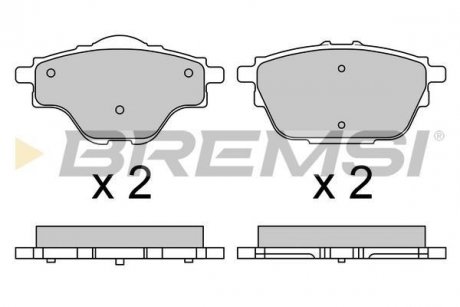 Колодки тормозные (задние) Citroen C4/Peugeot 308 13-/3008/5008 16-/508 18- BREMSI BP3625 (фото 1)
