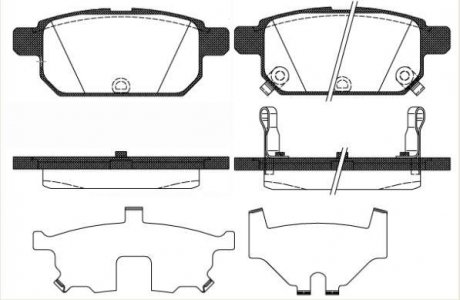 Колодки тормозные (задние) Suzuki Vitara III 15-/SX4 S-cross 13-/Swift IV 10-/Baleno 16- REMSA 1471.02