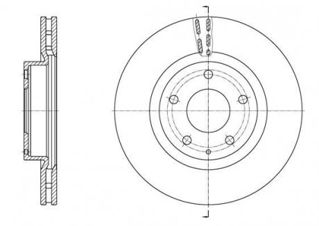 Диск тормозной (передний) Mazda 3 1.5D/2.0/2.2D 13-/CX-3 15- (295x25) REMSA 61574.10 (фото 1)