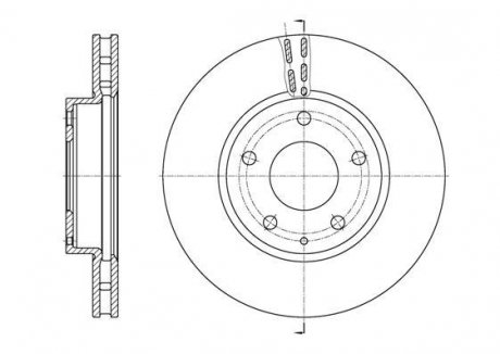 Диск тормозной (передний) Mazda 3 13- (280x25) REMSA 61573.10