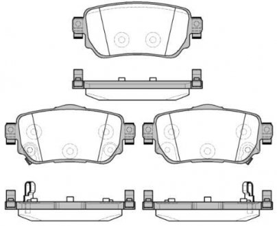 Колодки тормозные (задние) Nissan Leaf 17-/Qashqai/X-trail 13-/Renault Kadjar 15-/Koleos 16- REMSA 1582.02