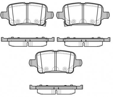 Колодки тормозные (задние) Chevrolet Cruze 15-/Bolt 16-/Opel Astra K 15- REMSA 1628.02 (фото 1)