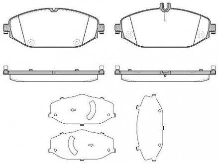 Колодки тормозные (передние) MB C-class (W205/S205/C205)/E-class (W213/S213/C238) 13- REMSA 1618.00 (фото 1)