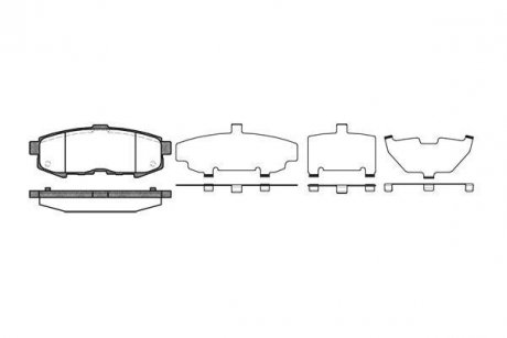 Тормозные колодки задн. MAZDA Mpv 02- REMSA 1160.00