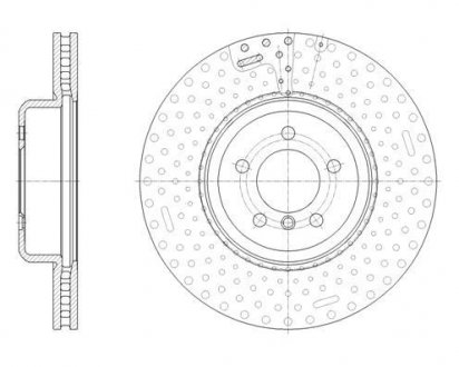 Диск тормозной (передний) BMW 3 (F30/F80)/4 (F32/F82) 11-18 (370x30) REMSA 61651.10