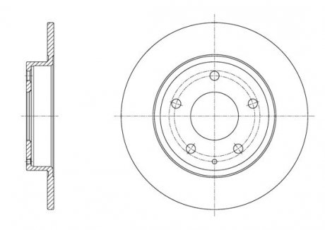 Диск тормозной (задний) Mazda 3 13-/CX-3 15- (265x9) REMSA 61575.00 (фото 1)
