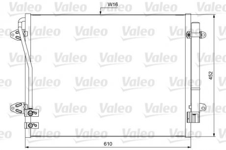 Радиатор кондиционера VW Passat 1.4-3.6 05-16 Valeo 814039