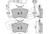 Колодки гальмівні (задні) Skoda Fabia 99-/VW Caddy/Golf 03-16/Passat B5 96-05/Polo 01- (+датчик) Metelli 22-0100-4 (фото 1)