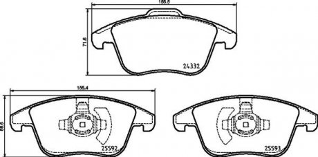 Колодки тормозные (передние) Ford Mondeo 14- BREMBO P24211