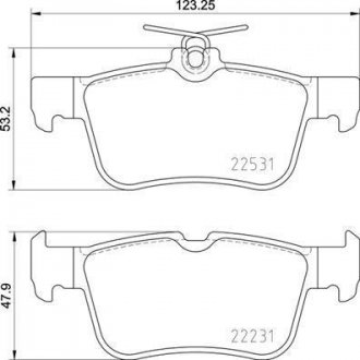 Колодки тормозные (задние) Ford Mondeo/Galaxy/S-Max 14- BREMBO P24175