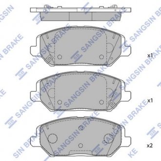 Колодки тормозные (передние) Hyundai i30 16-/Kia Cee'd/Pro Cee'd 18-/Xceed 19- Hi-Q (SANGSIN) SP4242