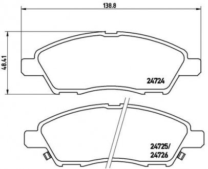 Колодки тормозные (передние) Nissan Note 1.2/1.5 dCi/1.6/1.8 07- BREMBO P56070