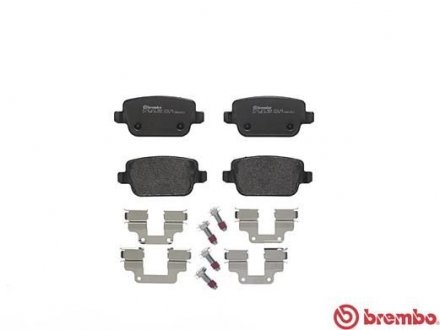 Колодки тормозные (задние) Ford Focus/Galaxy/Mondeo/S-Max/Kuga 05-15/Volvo S80/V70/XC70 06-16 BREMBO P44017 (фото 1)