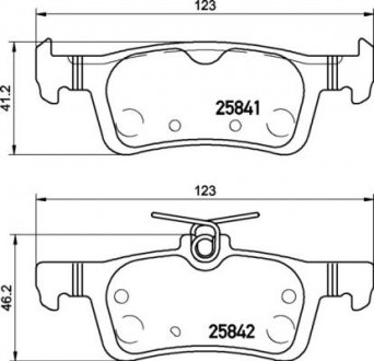 Колодки тормозные (задние) Ford Fiesta 1.0 EcoBoost 17- BREMBO P24204