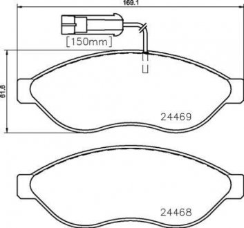 Колодки тормозные (передние) Citroen Jumper/Fiat Ducato/Peugeot Boxer 06- BREMBO P23144 (фото 1)