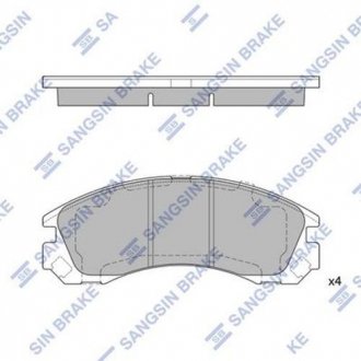 Колодки тормозные (передние) Citroen C-Crosser 07-/Mitsubishi Outlander/Pajero 98-/Lancer/L400 94-03 Hi-Q (SANGSIN) SP1523