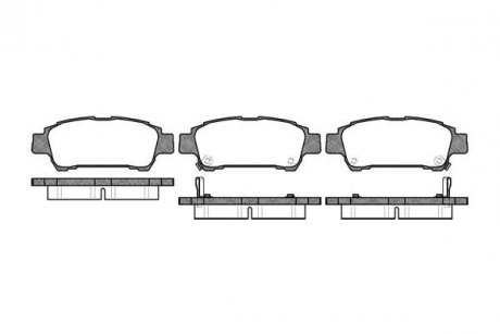 Колодки тормозные (задние) Toyota Avensis/ Previa 2.0/2.0D 01-09 REMSA 0820.02