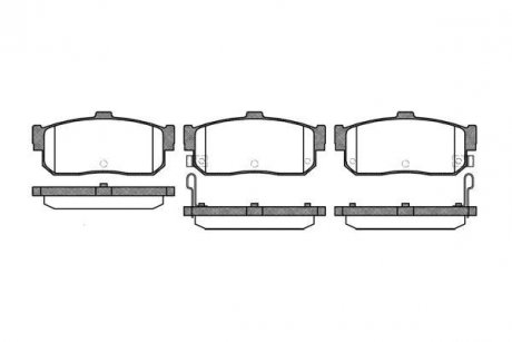 Колодки тормозные (задние) Nissan Almera/Maxima 95-00/Primera 90-98/Sunny 90-95/Infiniti I30 97- REMSA 0366.22 (фото 1)