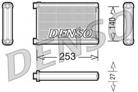 Радиатор печки BMW 3 (E90-E93)/X1 (E84)/X3 (F25) 04-18 N53/N54/N57/N52 DENSO DRR05005 (фото 1)
