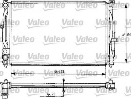 Радиатор охлаждения Audi A6/VW Passat 1.9TDI 97- Valeo 731537