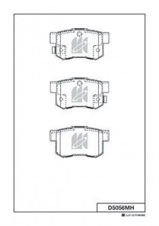 Колодки тормозные (задние) Honda Accord IV/Civic VI/VII/VIII KASHIYAMA D5056MH (фото 1)